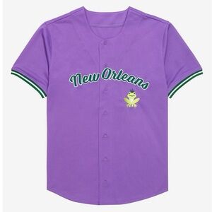 Disney Princess and The Frog Tiana Purple Baseball Jersey Size Medium